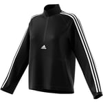 adidas WVN 3S 1/2 Zip Sweat-Shirt Femme, Negro/Blanco, FR : XXS (Taille Fabricant : 2XS)