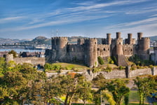 Conwy Castle in Wales United Kingdom series of Walesh castles