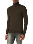 Jack & Jones Men's Jjeemil Knit Roll Neck Noos Pullover Sweater, Olive Night/Melange, XL