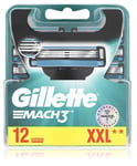 Pack 12 Lames GILLETTE MACH3 Recharge Rasoir Rasage Gilette Mach 3 Match3 Match*