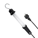 Electraline 58051 Lampe de Chantier avec Interrupteur, Convient aux environnements extérieurs IP44, pour Atelier/Laboratoire/Garage/Inspection, câble de 5 m, Noir