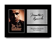 HWC Trading A4 Marlon Brando The Godfather Cadeaux Imprimé Signé Autographe Photo pour les fans de cinéma - A4