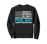 The Pool Guy USA American Flag Patriotic 4th Of July Sweatshirt