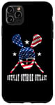 Coque pour iPhone 11 Pro Max Joueur de crosse Outplay Outlast American Lacrosse