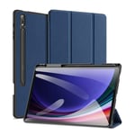 Trifold Stand Folio Case for Samsung Tab S9 Plus Blå