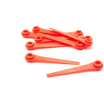 Vhbw - 10x Lames compatible avec Gardena AccuCut 450Li 8841, 450Li 8841-20 taille gazon - Lames de rechange, rouge, plastique