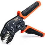 PEBA Micro Connector Pin Crimping Tool 32-20AWG for 2.0-3.0mm Pitch Connector System, Non-Insulated Open Barrel Terminal Crimp Tool for JST-XH/SM/PH/SYP, Dupont, Molex, D-Sub, AMP EI-Serie Connectors