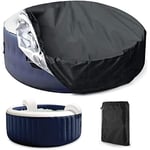 Housse de Protection pour Piscine ou Spa,Ronde Couvercle du Spa Solaire Extérieur Housse Ronde pour SPA Imperméable À La Poussière Bâche De