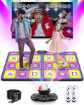 Acelufly Double Tapis de Danse pour TV, Tapis de Danse électronique avec contrôleur sans Fil, Tapis de Danse antidérapant pour Enfants, Adultes, Cadeaux pour Filles et garçons (Violet)