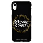 Personalaizer iPhone XR Case Black with a LOTR Middle Earth Ring Design