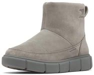 Sorel Women's Explorer 3 Slip-On Waterproof Fashion Boot, Quarry, Sea Salt, 6 UK