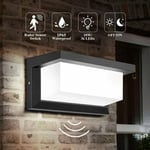 Led Applique Murale Extérieur Avec Détecteur De Mouvement, 18 W Éclairage Extérieur Ip65 Étanche Carré Radar Induction Contrôle Lumière Pour Patio