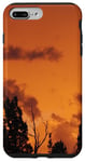 Coque pour iPhone 7 Plus/8 Plus Sapins, nuages et ciel ombré orange doré