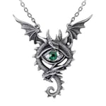 ALCHEMY EYE OF DRAGON PENDANT Gothic Fantasy Myth Necklace Swarovski +FREE POUCH