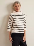 Phase Eight Salima Stripe Jumper, Black/Ivory