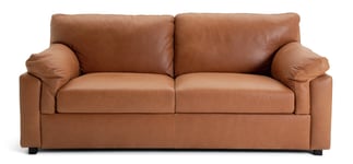 Habitat Florence Leather 3 Seater Sofa - Tan