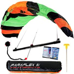 Wolkenstürmer Paraflex Trainer 3.1 - Vert Fluo - Aile de Kitesurf - 3 Lignes cerf-Volant en complément Mountain Board - Aile de Traction