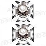 Auto-style AV125015 dekal Skull in IronCross 2x 8x