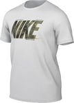 Nike Shirt M NK DF Tee Camo, White, FZ8038-100, XL