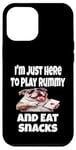 Coque pour iPhone 12 Pro Max Funny I'm Just Here To Play Rummy And Eat Snacks Jeu de cartes