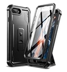 Dexnor pour Coque Apple iPhone 7 Plus/8 Plus, [Protecteur d'écran intégré et Support] Etui de Protection Antichoc Robuste de qualité Militaire pour Apple iPhone 7 Plus/8 Plus - Noir