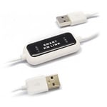 USB 2.0 KM Link PC to PC ABS  KM LINK Cable Data File Transfer USB Switch M5M4