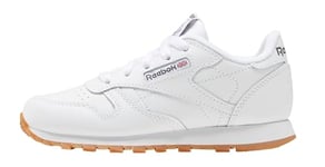 Reebok Femme Classic Leather Sneaker, White/White/BOLCYA, 39 EU