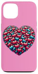 iPhone 13 Cute Heart with Flowers and Hearts for Valentine's Day Case