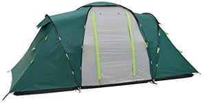 Coleman Spruce Falls 4 Plus Tent, 4 Person Family Tent with BlackOut Bedroom Technology, 4 Man Camping Tent with 2 Extra Dark Sleeping Cabins, 100 Percent Waterproof, Easy to Pitch