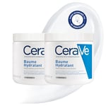 CeraVe - Baume Hydratant - Nourrit, Hydrate et Aide à Restaurer la Barrière Cutanée - Visage & Corps - Acide Hyaluronique + 3 Céramides Essentiels - Sans Parfum - Peau Sèche à Très Sèche - 2 x 454 ml