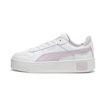 Puma Girls Carina Street Jr Sneakers, Puma White-Grape Mist, 5.5 UK