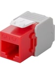 Pro Keystone module RJ45 CAT 6A UTP red