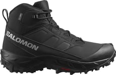 Salomon Men's Crosstrak Waterproof Black/Black/Asphalt, Black / Black / Asphalt, 49 1/3