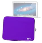 Soft Purple Neoprene Zip Case/pouch For Use W/ Apple Macbook Air 11-inch (2015)