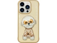 Dėklas Nimmy Etui Iphone 15 Pro 6.1" Khaki Glasses Cool Dog