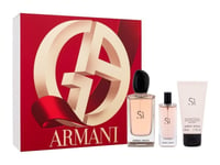 Sarja Giorgio Armani Si naisille: tuoksuvesi EDP, 100 ml + tuoksuvesi EDP, 15 ml + vartalovoide, 50 ml