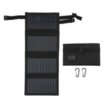 20W hopfällbar solpanel 5,5V bärbar USB-port monokristallin hopfällbar panel för utomhusresor camping