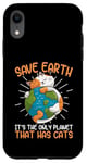 Coque pour iPhone XR Save Earth Cat Lovers, une planète mignonne qui s'embrasse