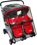 Universal Twins Stroller Raincover Double Raincover for Pushchair Side by Side 