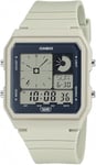 Casio POP Bio-Based Renewable Band LED Backlight Daily Alarm Digital Watch LF20W-8A, Beige, Digital