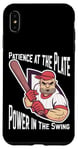 iPhone XS Max Patience at the Plate Power in the Swing Baseball Player Case