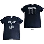 Foo Fighters Unisex T-Shirt: Break A Leg (Back Print) (Ex-Tour) (Large)