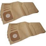 10x Sacs compatible avec Bosch gas 35, gas 35 l, gas 35 m, gas 35 h afc aspirateur - papier marron - Vhbw