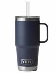 YETI Rambler 25oz Mug w/ Staw Lid - Navy Size: ONE SIZE, Colour: Navy