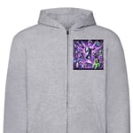 Huvtröja med Dragkedja | Zip-Hoodie för Vuxen Fortnite vs Mine