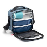 TATAY Sac Isotherme Repas, Capacité 3 L, avec 2 Boîtes Hermetiques en Plastique (2X 0,5L) et Une Bouteille Hermétique Réutilisable de 400ml, Denim Blue. Mesure: 22.5 x 10 x 22 cm