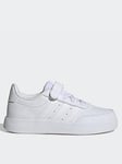 adidas Sportswear Kid's Breaknet 2.0 Elasticated Trainers - White, White, Size 13 Younger