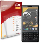 atFoliX 3x Film Protection d'écran pour Blackberry Key2 mat&antichoc