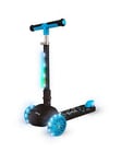 Zinc Three Wheeled Folding T-Motion Shine Scooter - Blue