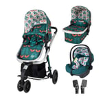 COSATTO GIGGLE 3 en 1 - Une Pousette 3 en 1 avec le trio - Pousette Canne, un Landau avec une nacelle et une Siège Auto bébé iSize inclus, Fonction Allongée et Accessoires et Adaptateurs